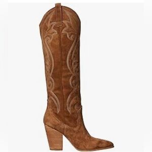 Steve Madden lasso boot chestnut suede